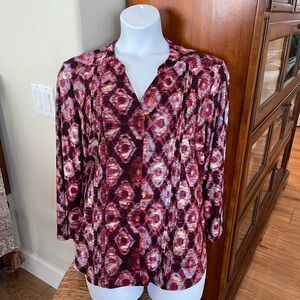 Zac & Rachel Red and Pink Blouse